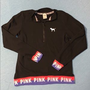 PINK half zip pullover